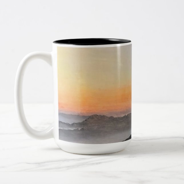 Bicolor Taza Matutina Meditativa (Izquierda)