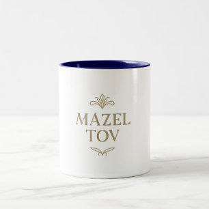 Bicolor Taza - Mazel Tov en yidis