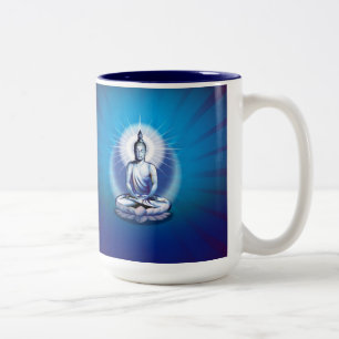 Bicolor Taza Meditating de Buda