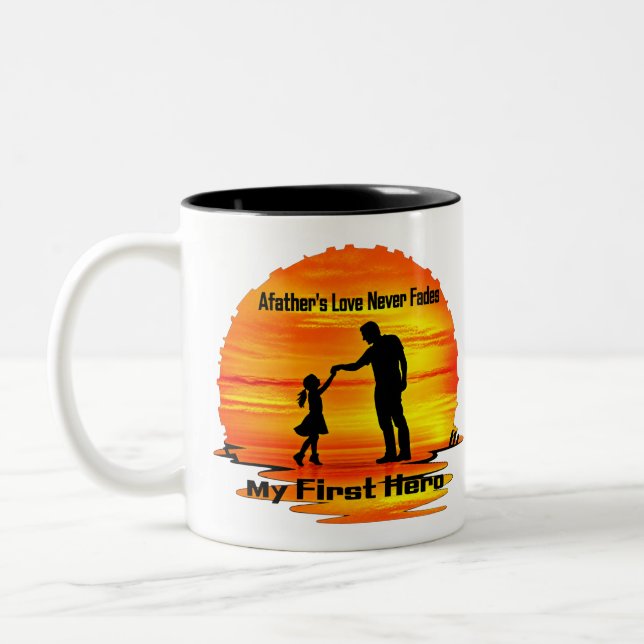 Bicolor Taza Mi Primer Héroe Papá (Izquierda)