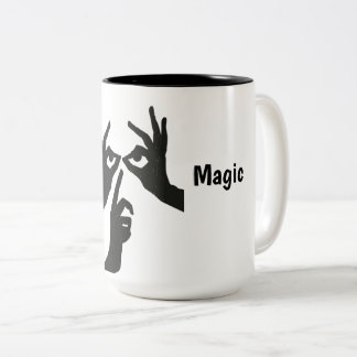 Bicolor Taza Minimalista de Ojos de Manos en Sombra Creati