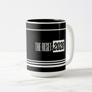 Bicolor Taza minimalista negra y blanca The Reset 2026