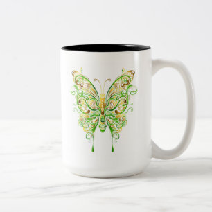 Bicolor Taza mística de las mariposas