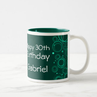 Bicolor Taza modelada círculo enrrollado de la foto del