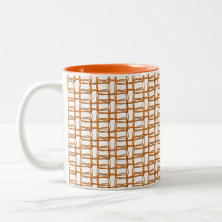 Bicolor Taza - modelo anaranjado del alambre