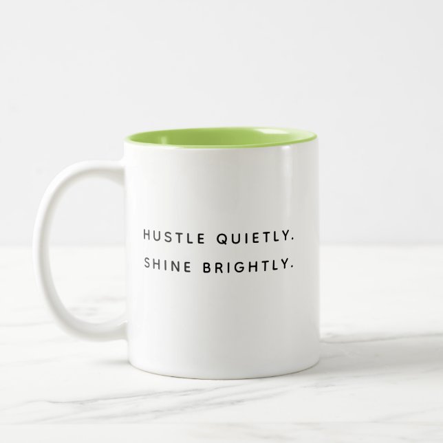 Bicolor Taza moderna de dos tonos Brilla intensamente con  (Izquierda)