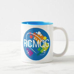 Bicolor Taza moderna del logotipo del gremio del edredón