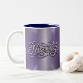 Bicolor Taza Morada Madre Plateada Metálica
