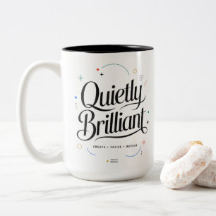 Bicolor Taza Motivacional Brillante y Silenciosa