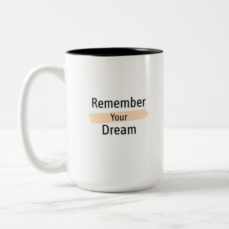 Bicolor Taza Motivacional de Dos Tonos 'Recuerda Tu Sueño'