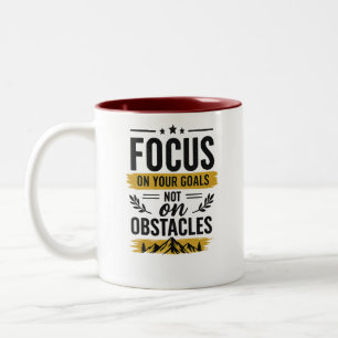 Bicolor Taza Motivacional Enfócate En Tus Metas - Doble Ca