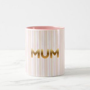 Bicolor Taza MUM dorada elegante - Día de la Madre minimal