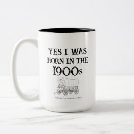Bicolor Taza nacido en la década de 1900, regalo divertido