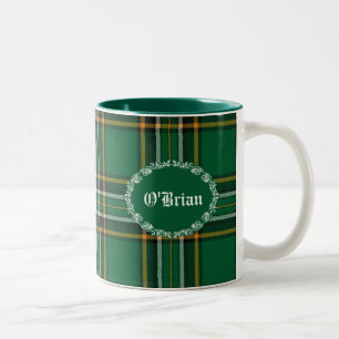 Bicolor Taza nacional irlandesa verde del personalizado de