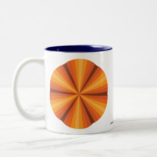 Bicolor Taza Naranja de Ilusión Óptica