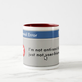 Bicolor Taza no de uso fácil