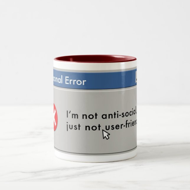 Bicolor Taza no de uso fácil (Centro)