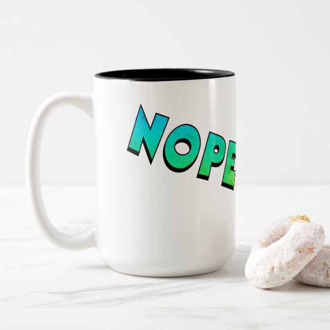 Bicolor Taza "¡NO! ¡No va a pasar!" (Con donut)