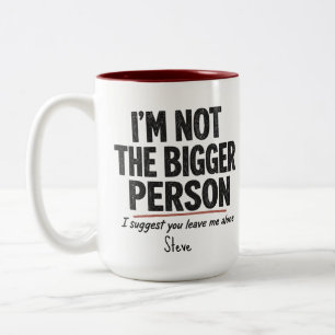Bicolor Taza No Soy la Persona Más Grande