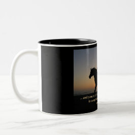 Bicolor Taza o taza de café del paseo de la puesta del sol