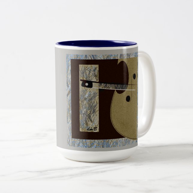 Bicolor Taza orgánica del violoncelo (Anverso derecho)