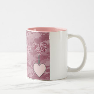 Bicolor Taza orgullosa de la esposa del ejército