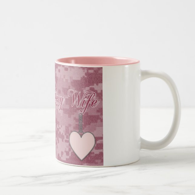 Bicolor Taza orgullosa de la esposa del ejército (Derecha)