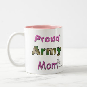 Bicolor Taza orgullosa de la mamá del ejército