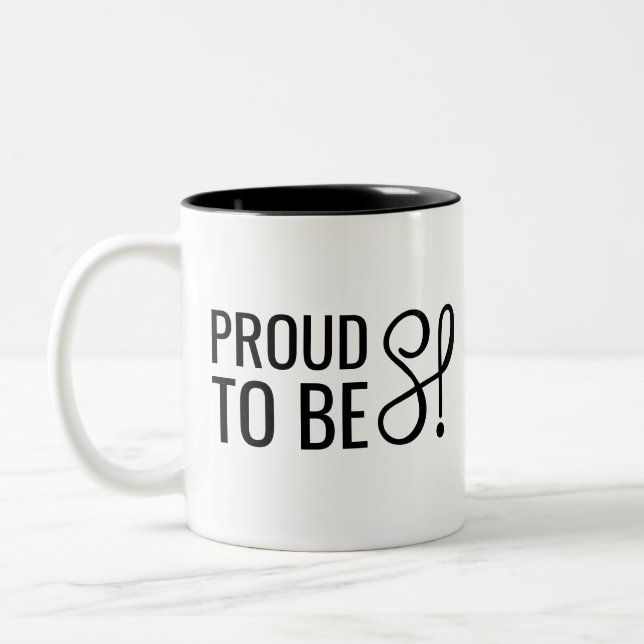 Bicolor Taza "orgullosa ser HSP " (Izquierda)