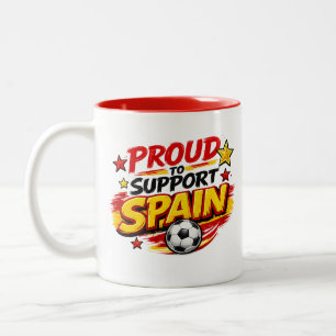 Bicolor Taza ORGULLOSO DE APOYAR A ESPAÑA Pie patriótico