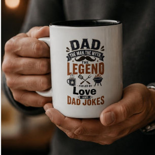 Bicolor Taza Papá El Hombre El Mito La Leyenda
