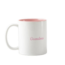 Taza para abuela de dos tonos rosa y blanco