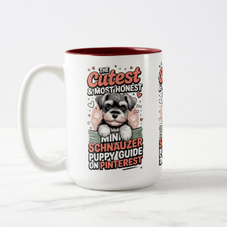 Bicolor Taza para amante de perros Schnauzer lindo