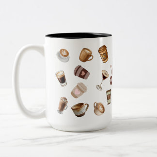Bicolor Taza para Amante del Café | Taza de Estética de Ca