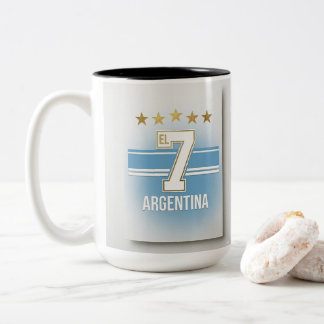 Bicolor Taza para Amante del Fútbol – Diseño de Café con E