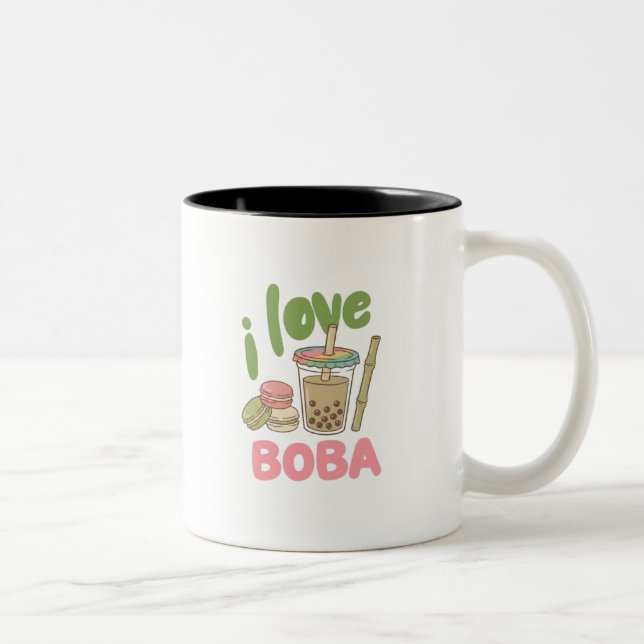Bicolor taza para amantes de boba (Derecha)