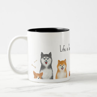 Bicolor Taza para amantes de los perros