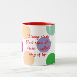 Bicolor Taza para amantes del café