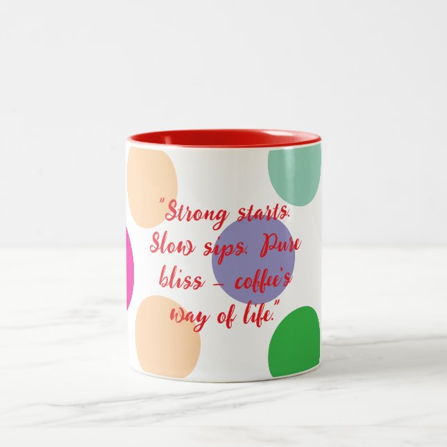 Bicolor Taza para amantes del café (Centro)