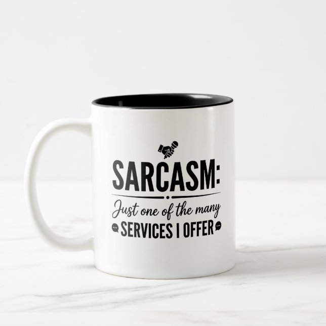 Bicolor Taza para bebedor sarcástico (Izquierda)