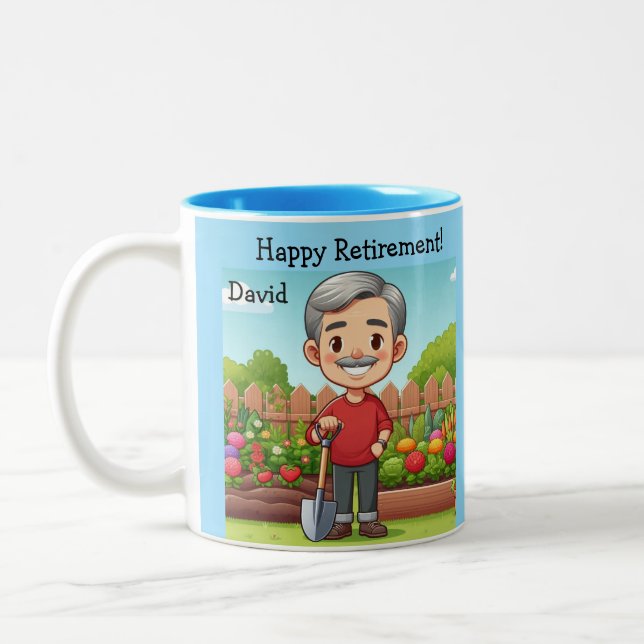 Bicolor Taza para celebrar la jubilación  (Izquierda)