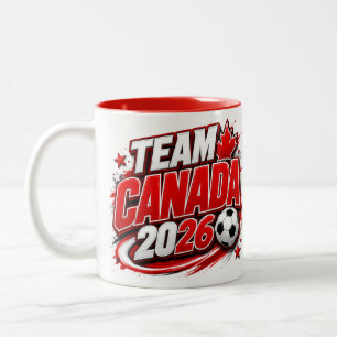 Bicolor Taza para fanático de fútbol de SELECCIÓN DE CANAD