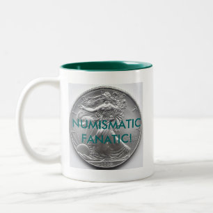 Bicolor Taza para fanático de la numismática