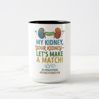 Bicolor Taza para hacer una coincidencia