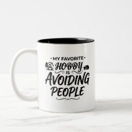 Bicolor Taza para introvertidos amantes del café sorpresa