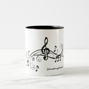 Bicolor Taza para los pianistas