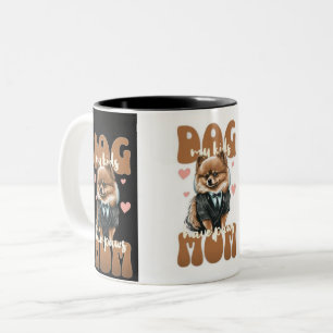 Bicolor Taza para mamá de perro – Diseño de café y perros