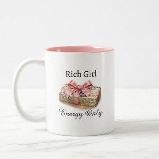 Bicolor Taza para manifestar energía de chica rica