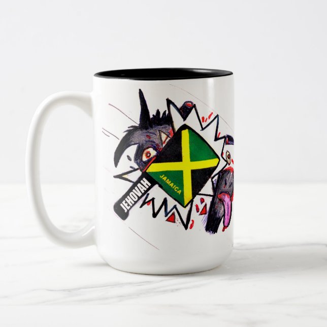 Bicolor Taza para MATAR CABRA (Izquierda)