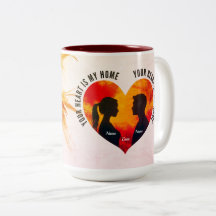Taza para Pareja Puesta de Sol Romántica Mi Hogar 